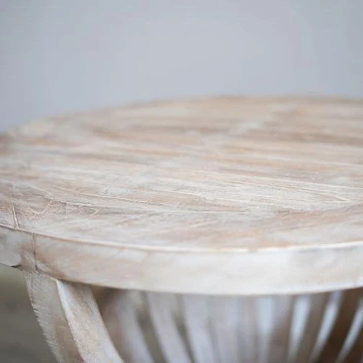 livasia Beistelltisch livasia Couchtisch rund aus Bali, Teakholz Ø 55cm / Höhe 55cm – Bild 4