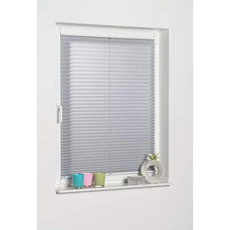 Khome 688899-37 Klemmfix-Plissee, Polyester, Grau – Bild 3