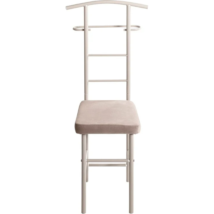 Haku Herrendiener Dressboy aus pulverbeschichtetem Stahlrohr, gepolsterte Sitzfläche mit Samtbezug in Kaschmir, 45x47x109 cm – Bild 5