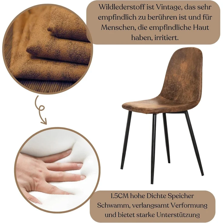 FurnitureR Meditationsbank/Gebetsbank - Braun Veloursimitat, Gepolstert, Metallkreuzgestell, Stabiler Sitz für Yoga & Meditation (Einzelstück) – Bild 5