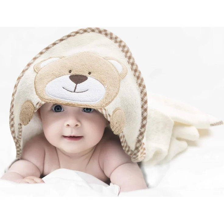 all Kids United Kapuzenhandtuch Baby Kapuzenhandtuch–Weiches Kuscheliges Baumwoll-Badetuch für Kinder, Baby Baumwoll Badetuch Bade-poncho – Bild 1