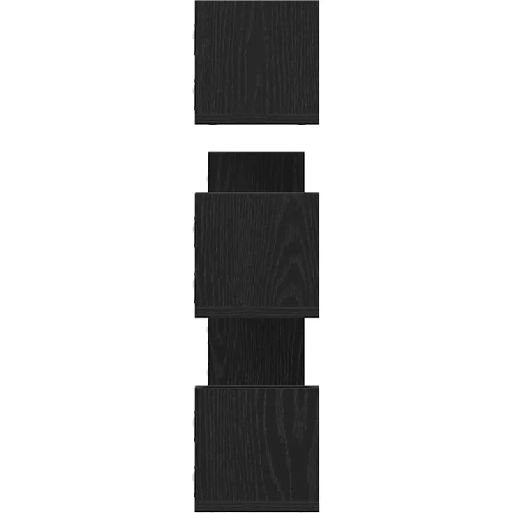 vidaXL Wandregale 3 Stk. Schwarz Eichen-Optik 80x18x18cm Holzwerkstoff 868072 – Bild 5