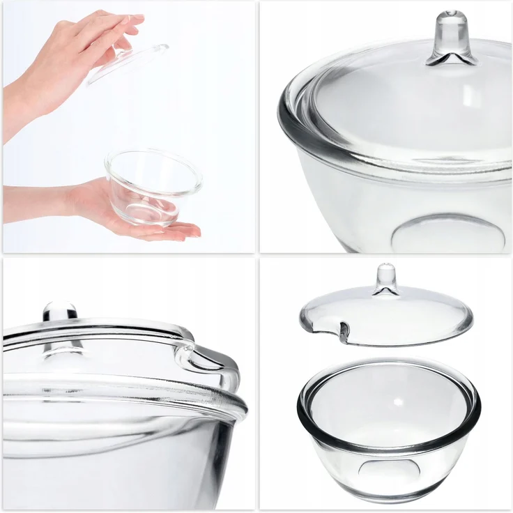 KADAX Zuckerdose, Zuckerdose mit Deckel, Zuckerbehälter aus Glas, elegant – Bild 4