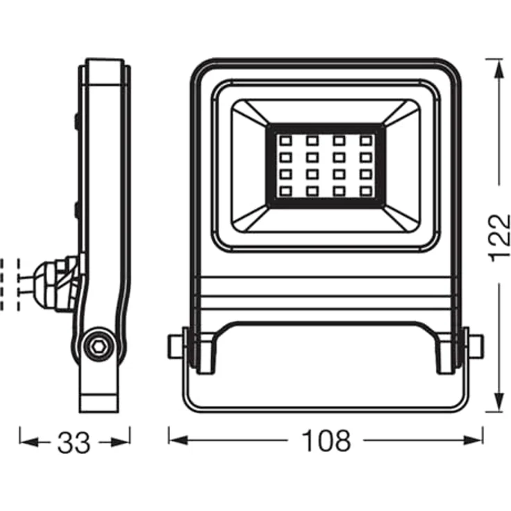 Osram ENDURA FLOOD PC 10W LED-Fluter, 4000K kaltweiß, 1000 Lumen, IP65 wetterfestes Flutlicht, recyceltes Alu, 180° schwenkbar, Dunkelgrau,2-Pack – Bild 2