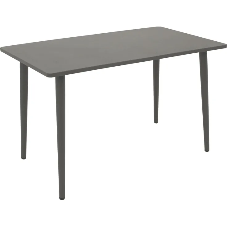 DEGAMO DENVER Gartentisch, Stahl, grau, 120x70cm