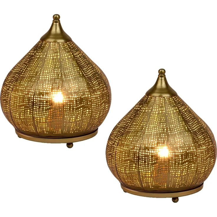Marrakesch Orient & Mediterran Interior Nachttischlampe Orientalische Deko Tischlampe Nachttischlampe Lampe Jamiel Gold, Leuchtmittel nicht im Lieferumfang enthalten, Handarbeit – Bild 8