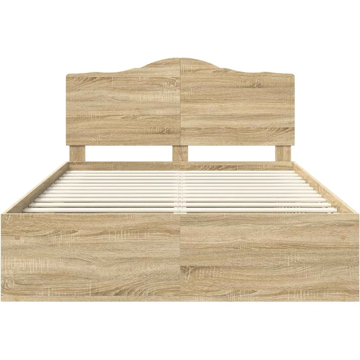 vidaXL Bettrahmen Sonoma 140 x 200 cm Massives Kiefernholz 3413301 – Bild 6