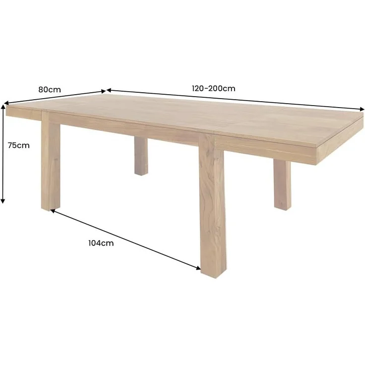 riess-ambiente Esstisch PURE 120-200cm natur - Mangoholz, ausziehbar, massiv, robust, Unikat (Einzelartikel, 1-St), verlängerbarer Wohnzimmertisch für 8+ Personen - ideal für Essbereich – Bild 3
