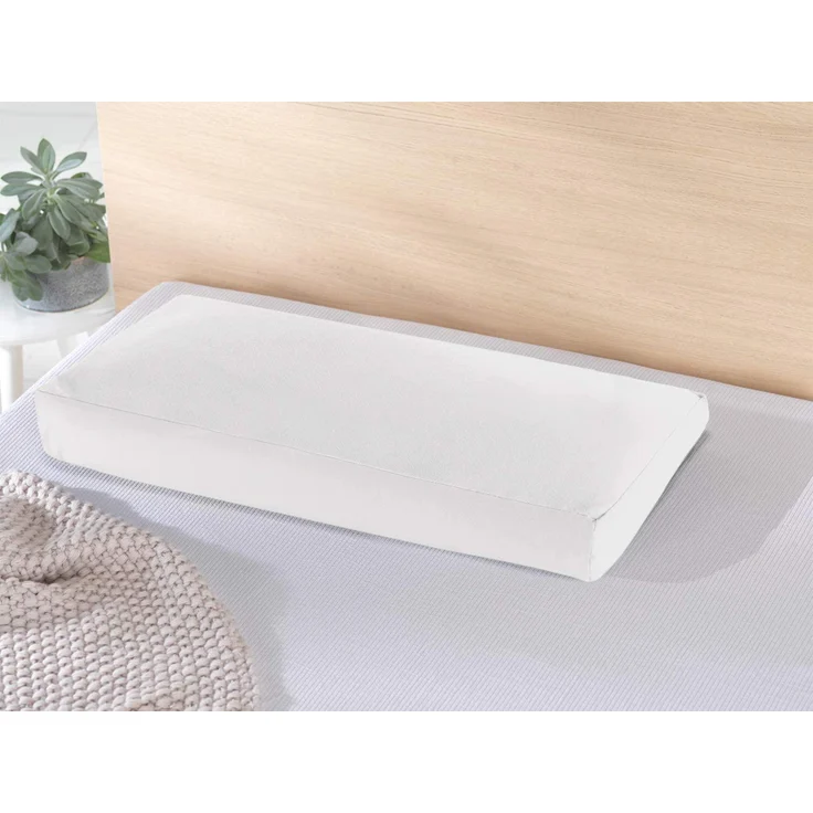 Theraline Pearlfusion Schlaf- und Nackenstützkissen 72 x 32 x 10 cm incl. Bezug weiß – Bild 1