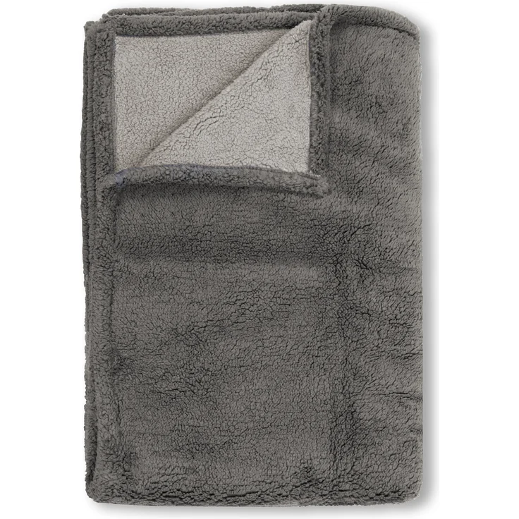 biberna Sherpa Wohndecke SHERPA, titanium, 150x200 cm – Bild 2