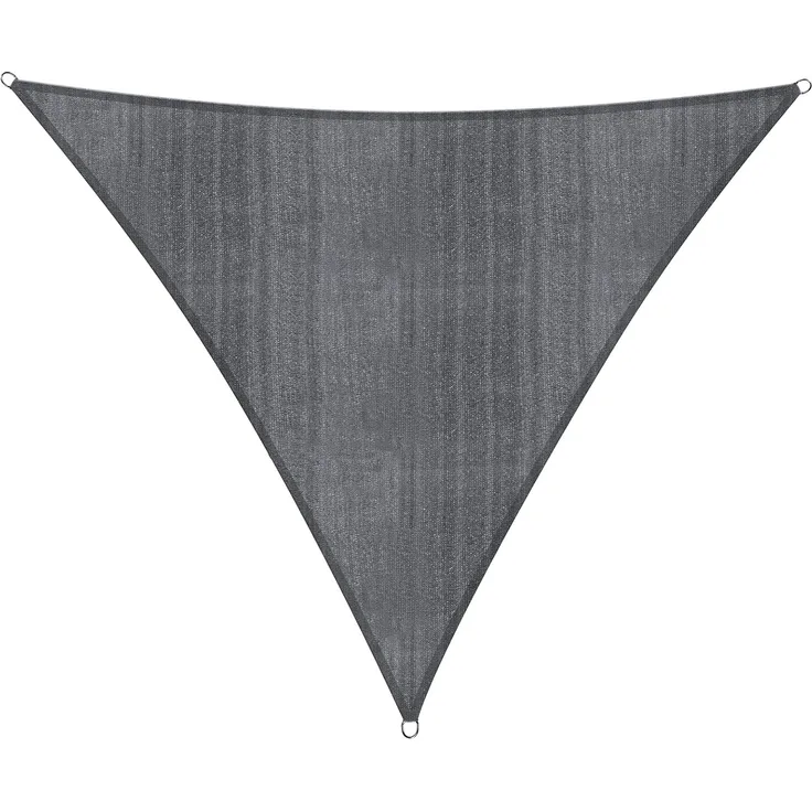 Lumaland Sonnensegel Dreieck 3 x 3 x 3 Meter, Wetterbeständig, 100% HDPE mit Stabilisator für UV Schutz
