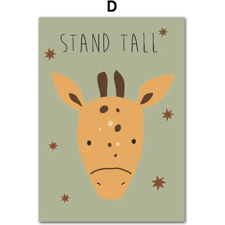 Poster Safari Hakuna Matata Löwe Regenbogen als Deko Print ohne Rahmen - D / 40 x 60 cm