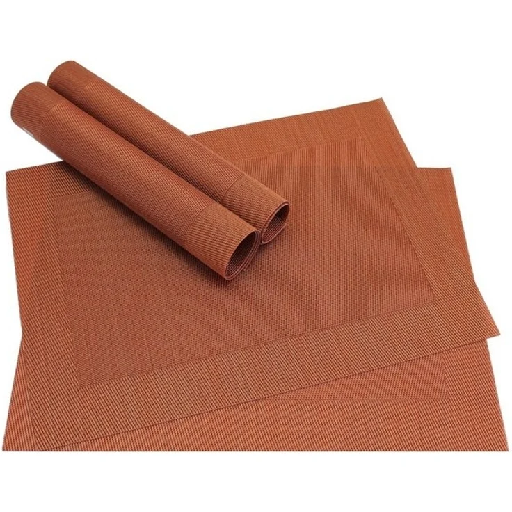 matches21 HOME & HOBBY Platzset Tischset BORDA 4er Kupfer Tischunterlage als Tischdeko, (4-St), modernes Esstisch Platzdeckchen als abwaschbarer Tischuntersetzer – Bild 3