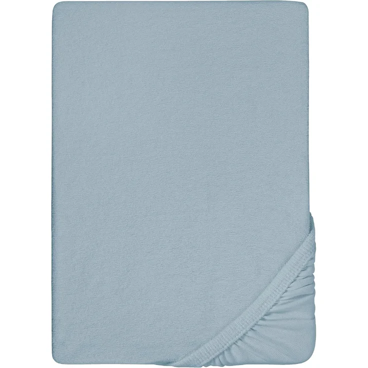 biberna Frottee-Stretch-Spannbetttuch 0012344, taubenblau, 1x 140x200 cm - 160x200 cm – Bild 1