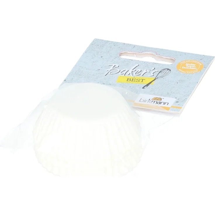 Birkmann Papierbackförmchen Baker´s Best Ø 4,5 cm Höhe 2,5 cm 100 Stück weiß