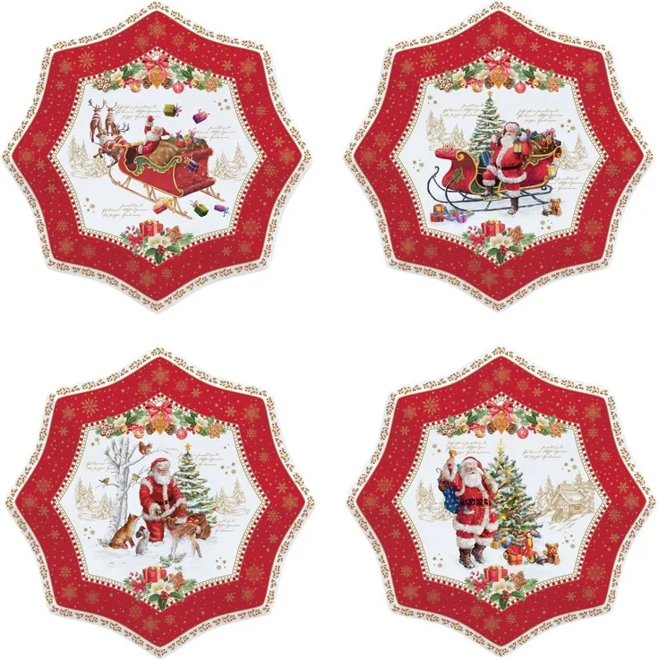 EasyLife Dessertteller CHME1002 - Christmas Memories 4er SET", -16 cm-, (4 St)
