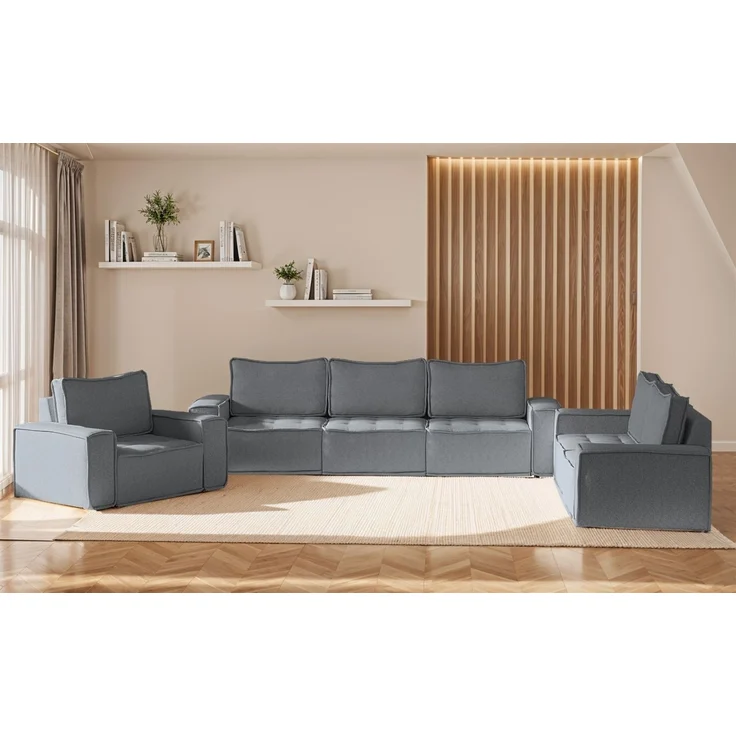 Sessel Designersessel SANDE Stoff Alpine Toffee – Bild 2