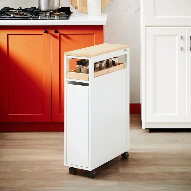 SoBuy NSR11-WN Toilettenschrank mit Toilettenpapierhalter, MDF, Lackiert, Weiß, 51 x 79 x 20 cm – Bild 9