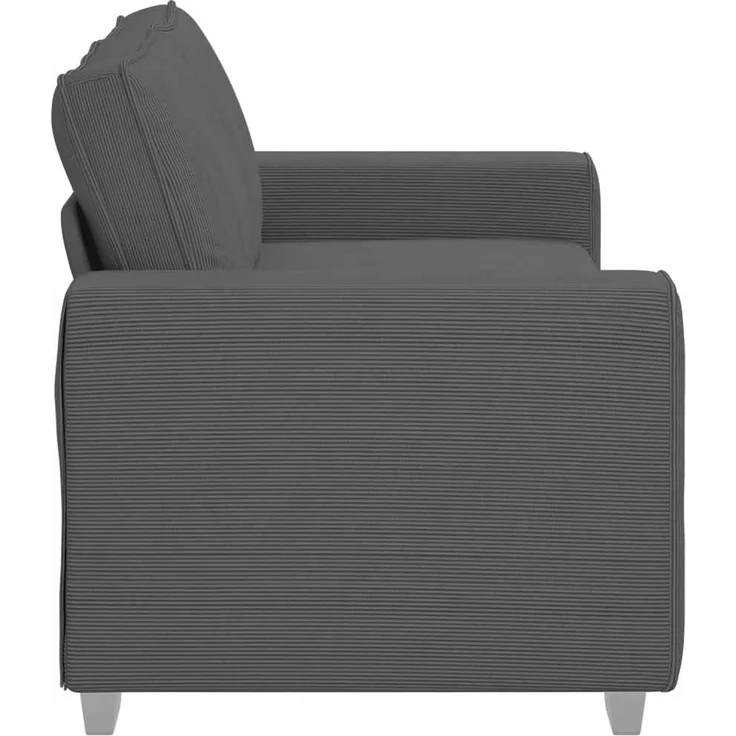 vidaXL Zweisitzer-Sofa Dunkelgrau 180x77x82 cm Cordstoff 4105201 – Bild 4