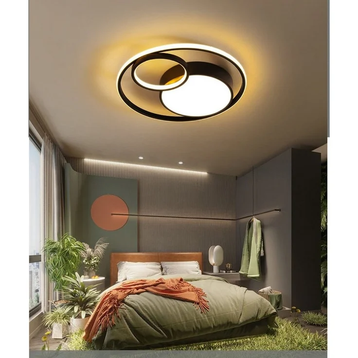 OYLCDI Deckenleuchten LED Deckenlampe Ø40cm,Dimmbar mit Fernbedienung für Wohnzimmer, 48W 3000-6500k, LED fest integriert, Modern Runde Wohnzimmer Schlafzimmer Arbeitszimmer Esszimmer Dekoration Lampen, Wohnzimmer-Leuchte – Bild 3