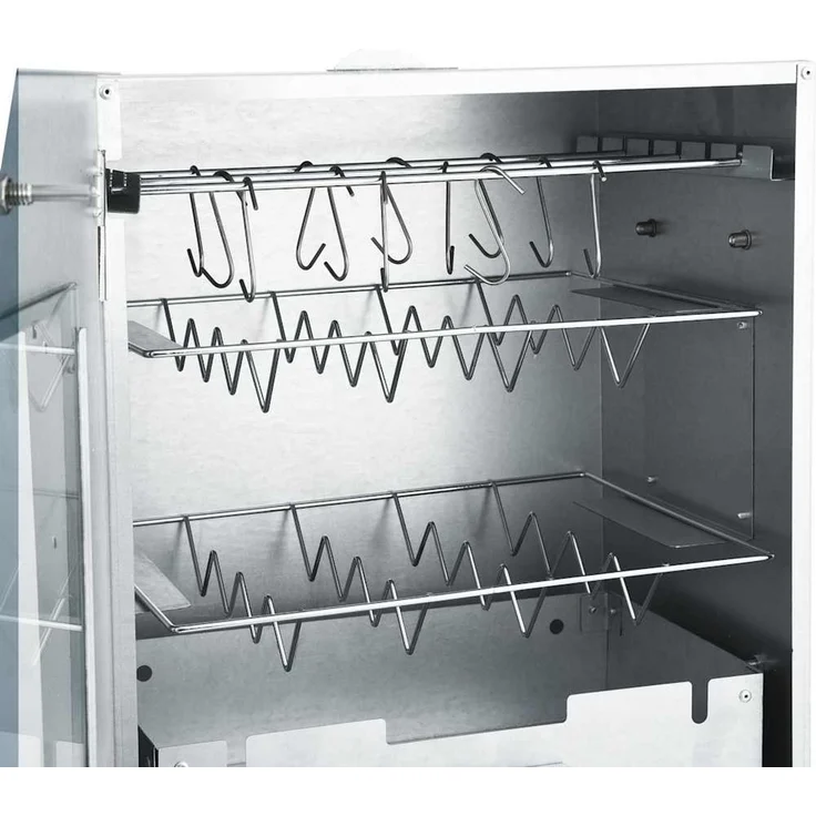 vidaXL Räucherofen mit Kaltrauchgenerator, Verzinkter Stahl, 44,5 x 29 x 83 cm, 15.28 kg, mit Glasfenster – Bild 7