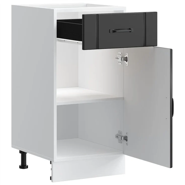 vidaXL Küchen-Unterschrank Lucca Schwarz Holzwerkstoff 853708 – Bild 5