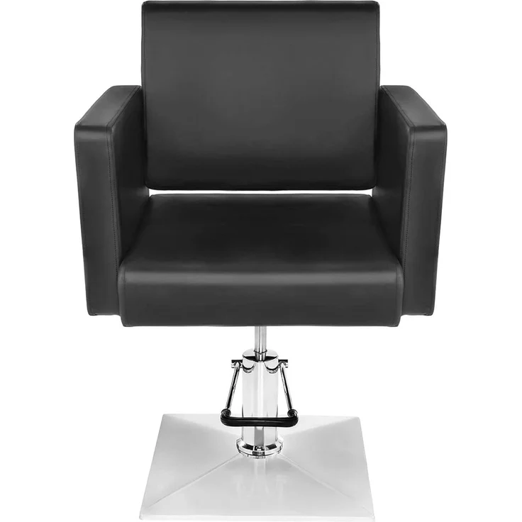 Physa Armlehnstuhl Friseurstuhl Hydraulisch Friseursessel Bedienungsstuhl 200 Kg 360°, Schwarz – Bild 4