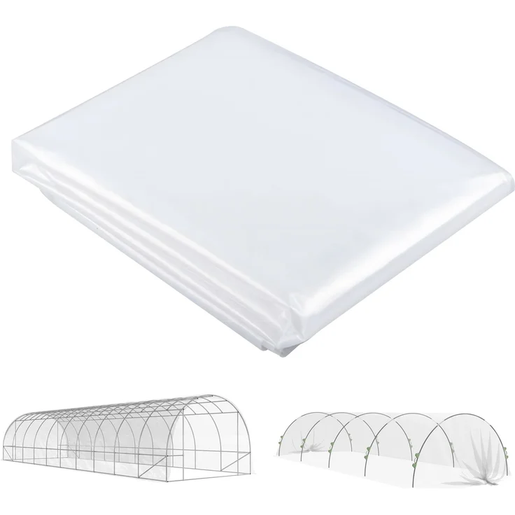 MELAYR, Ersatzabdeckung für Gewächshaus aus Polyethylen, 6 x 10 m, für Obstgarten, 1000 x 600 x 0,01 cm, Transparent – Bild 1