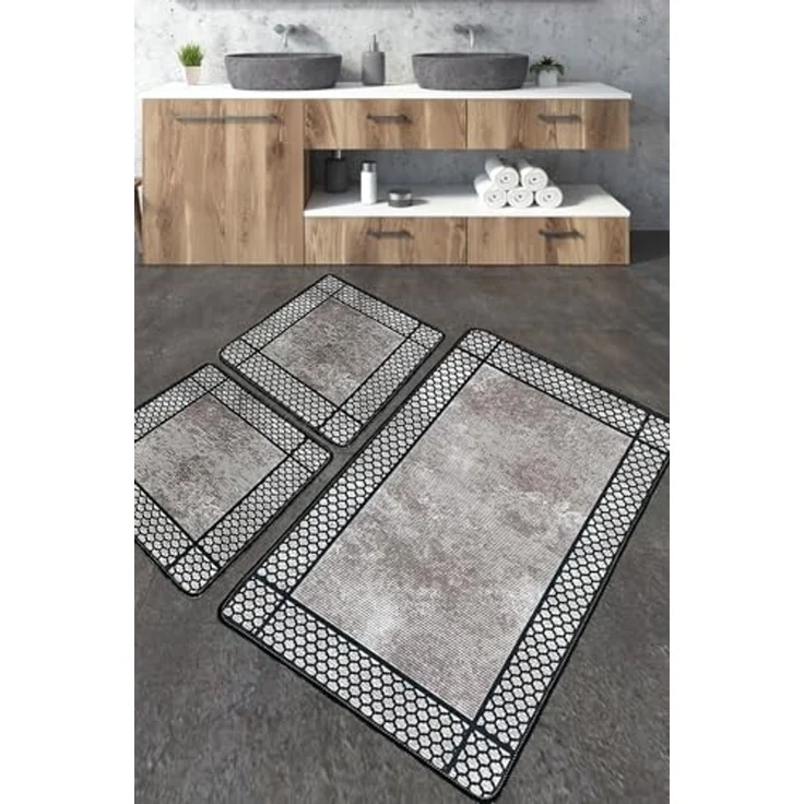 Mijolnir 'Beja' Badematten-Set (3-teilig), Mehrfarbig