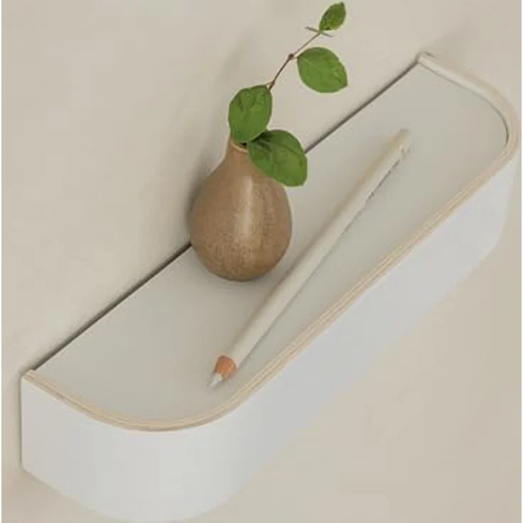 Kazai. Schlüsselbrett 'Toke' | Minimalistisches Schlüsselhaken-Design aus Berlin | Moderner Schlüsselhalter mit Ablage aus Holz | Schlüsselregal als Flur Möbel für die Wand | Weiß – Bild 4