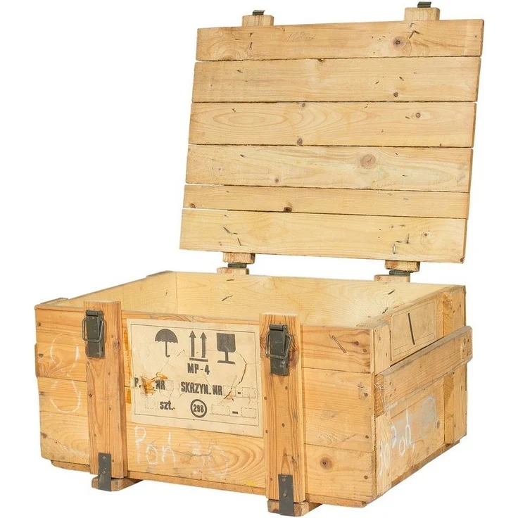 Kistenkolli Altes Land Allzweckkiste Munitionskiste Natur groß Munitionsbehälter Möbelgestell Bett Couch (Spar-Set, 1er Set) – Bild 2