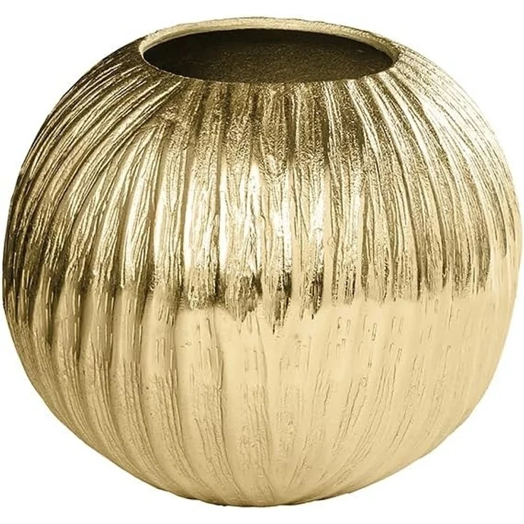 riess-ambiente Dekovase ELEGANCE 25cm gold · Kugelvase aus Metall fürs Wohnzimmer (Einzelartikel, 1 St), Blumenvase · Tischdeko · handmade · Hammerschlag Design · Accessoire – Bild 6