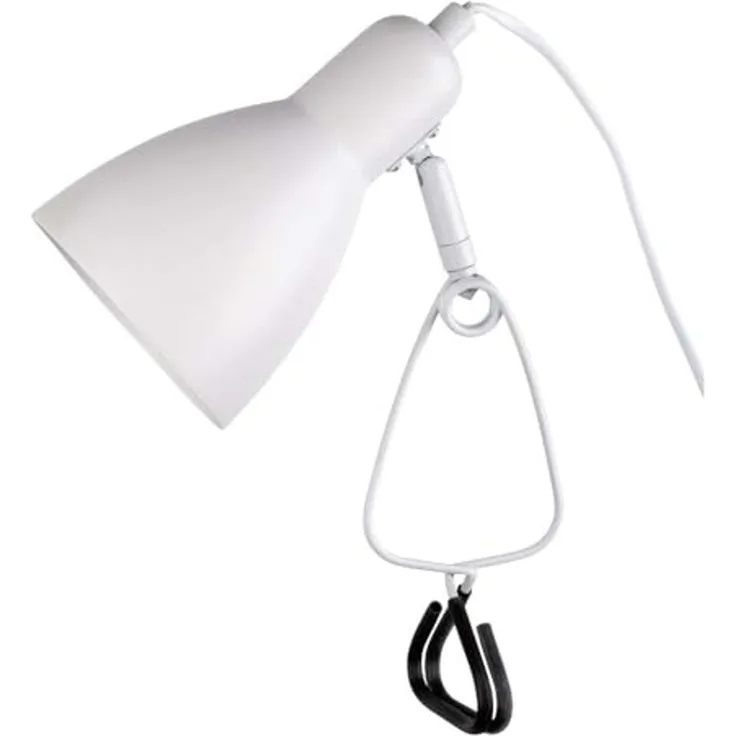 Klemmleuchte Bett Nachttischlampe Klemmlampe mit Stecker Kabel Weiß 3194923