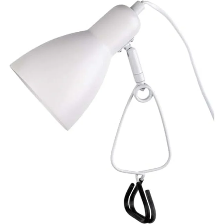 Klemmleuchte Bett Nachttischlampe Klemmlampe mit Stecker Kabel Weiß 3194923 – Bild 1