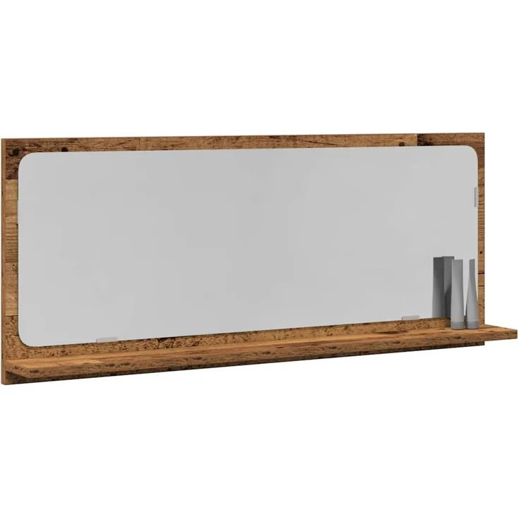 vidaXL Spiegelablage mit Regal Altholz 90 x 10,5 x 37 cm Holzwerkstoff 862526 – Bild 3