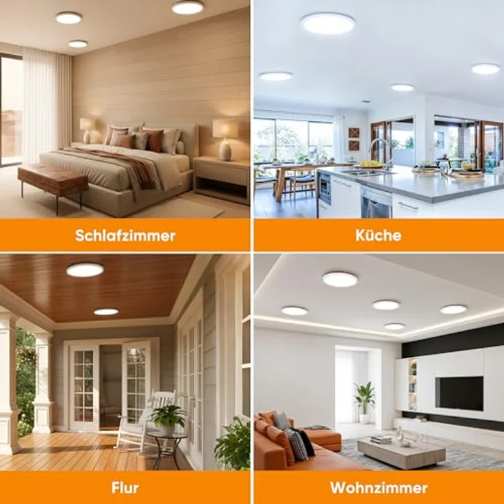 ROTTOGOON Deckenlampe LED Deckenleuchte Flach 24W 2200LM, 3CCT, Ø29cm | Modern Schlicht Rund Deckenleuchte, 3000K/4000K/6500K, Ultra Dünn, für Badezimmer Schlafzimmer Wohnzimmer Küche – Bild 5