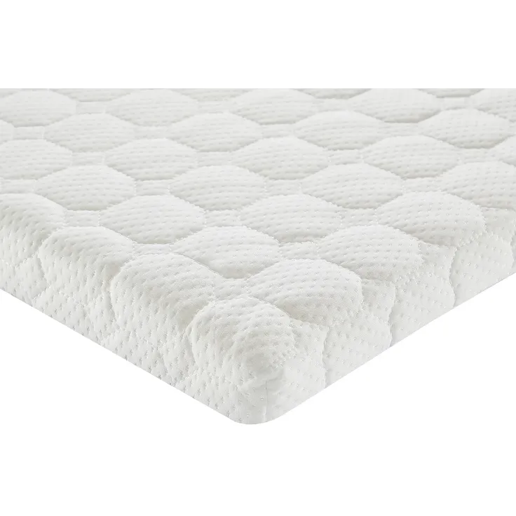 Vente-unique - RAMA Topper Stoff Weiß - B 160 cm x H 5 cm x L 200 cm – Bild 6
