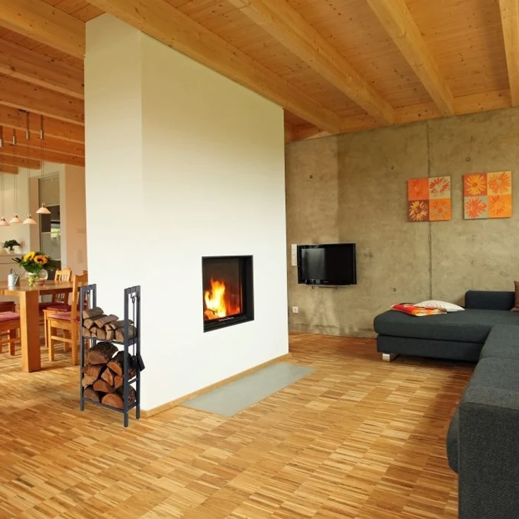 Kaminholzregal mit 2 Ablagen – Bild 2