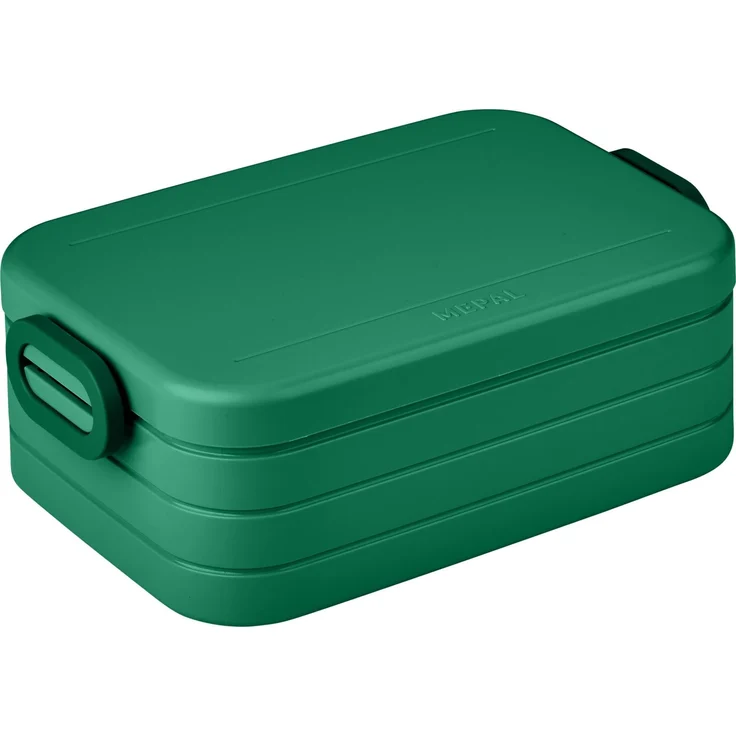 Mepal Brotdose Midi - Brotdose To Go - Lunchbox für 2 Sandwiches oder 4 Brotscheiben - Meal Prep Box - Brotdose Erwachsene - Essenbox mit Unterteilung - Vivid green – Bild 1