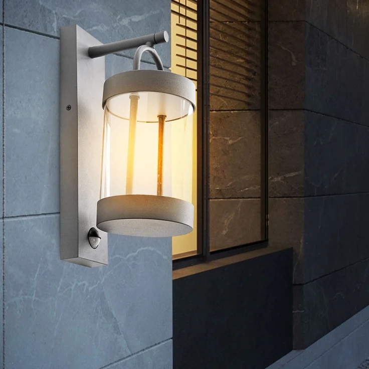 LED Außenwandlampe, Laterne, anthrazit, H 33 cm – Bild 2
