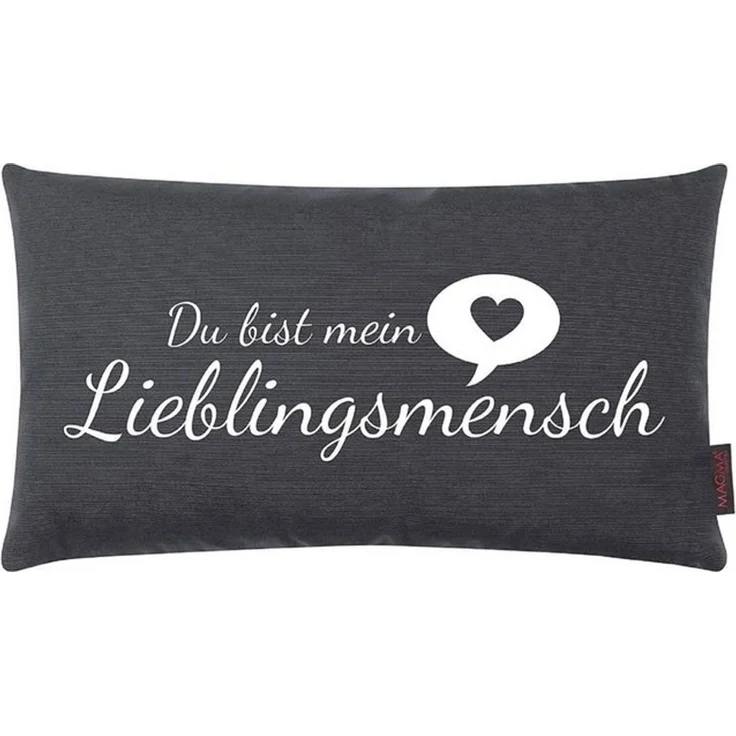 Kissen Lieblingsmensch anthrazit 25x45 cm Made in Germany/Ökotex 100 – Bild 2