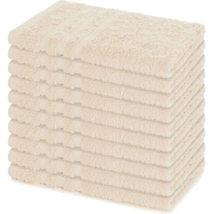 Lavea Gästehandtücher 30x50 cm, 10er Set Gästehandtuch, Elena-Frottee Handtuch, Gästetuch, (Set, 10-St), 500 g/m² Frottier, weich & saugstark, pflegeleicht – Bild 1