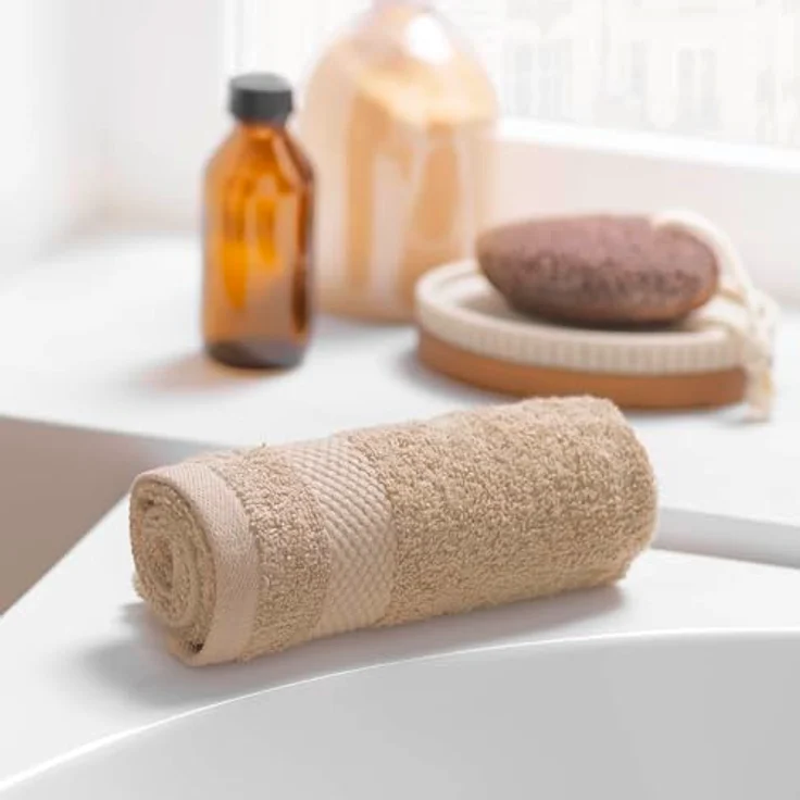 U10 Gästetuch UNI - Badezimmer Gästehandtücher in Beige – Bild 2