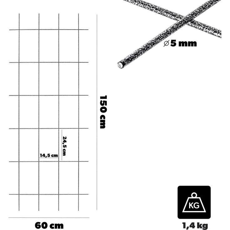 KADAX Garten-Pergola-Metallstütze für Pflanzen, Rosen, Blumen, Gitter, 60 x 150 cm – Bild 3