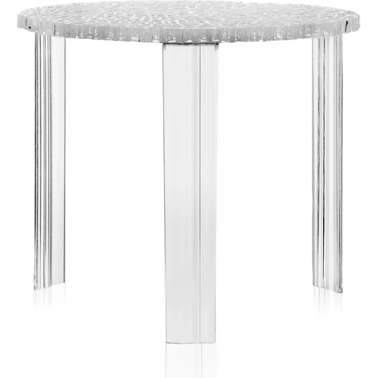 Kartell 08502B4 T-Table Möbel, Grau/Transparent, 50 x 50 x 44 cm