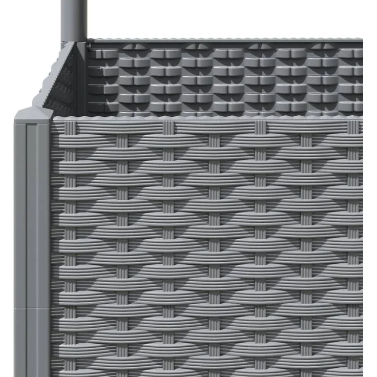 vidaXL Pflanzkübel mit Rankgitter Hellgrau 120x120x136 cm PP 153278 – Bild 7