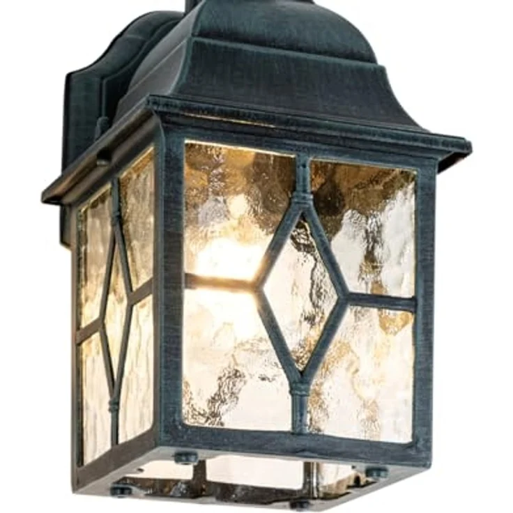 Qazqa Außen-Wandleuchte London, ohne Leuchtmittel, E27, Grün, Landhaus, Aluminium, 1-flammig – Bild 5