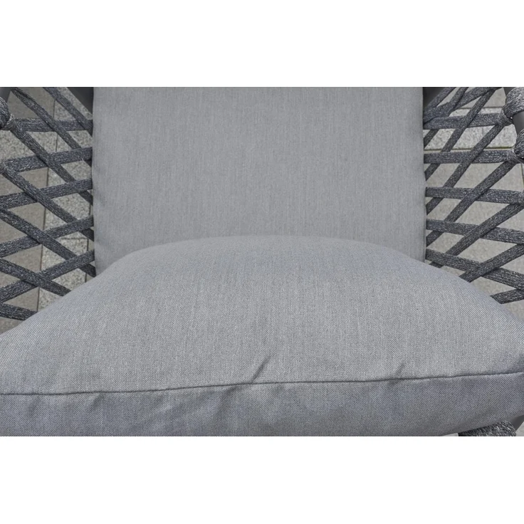 LC Garden 'Sunrepo' Gartenstuhl-Set 6-tlg., stapelbar, Seilgeflecht anthrazit – Bild 8