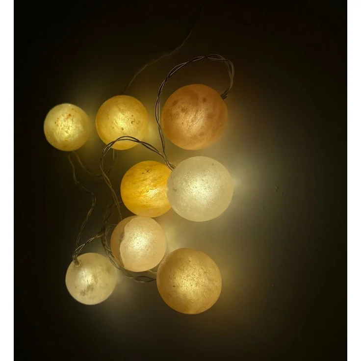 HAF LED-Lichterkette Salz LED Lichterkette Salzkristall 8 Kristalle Handarbeit Deko Licht, 8-flammig, Auswahl aus 4 verschiedenen Motiven – Bild 3