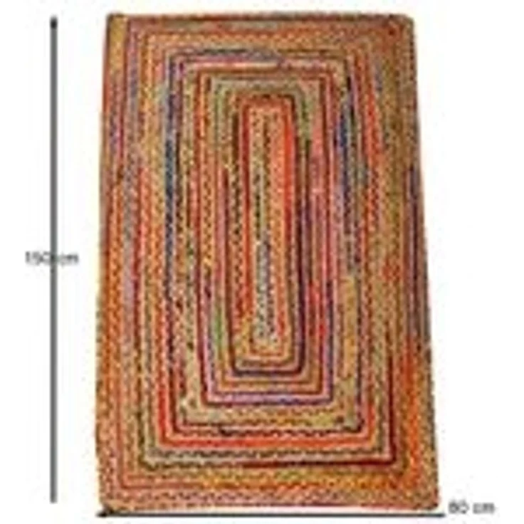 Jute Teppich Esha bunt 60x110 cm – Bild 5
